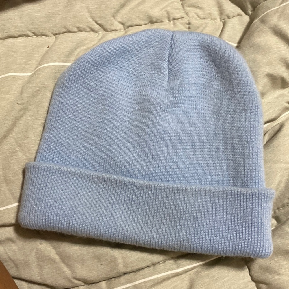 blue beanie